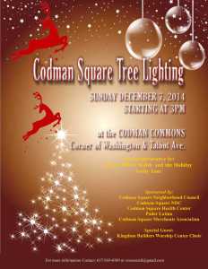 flyer for tree lighting